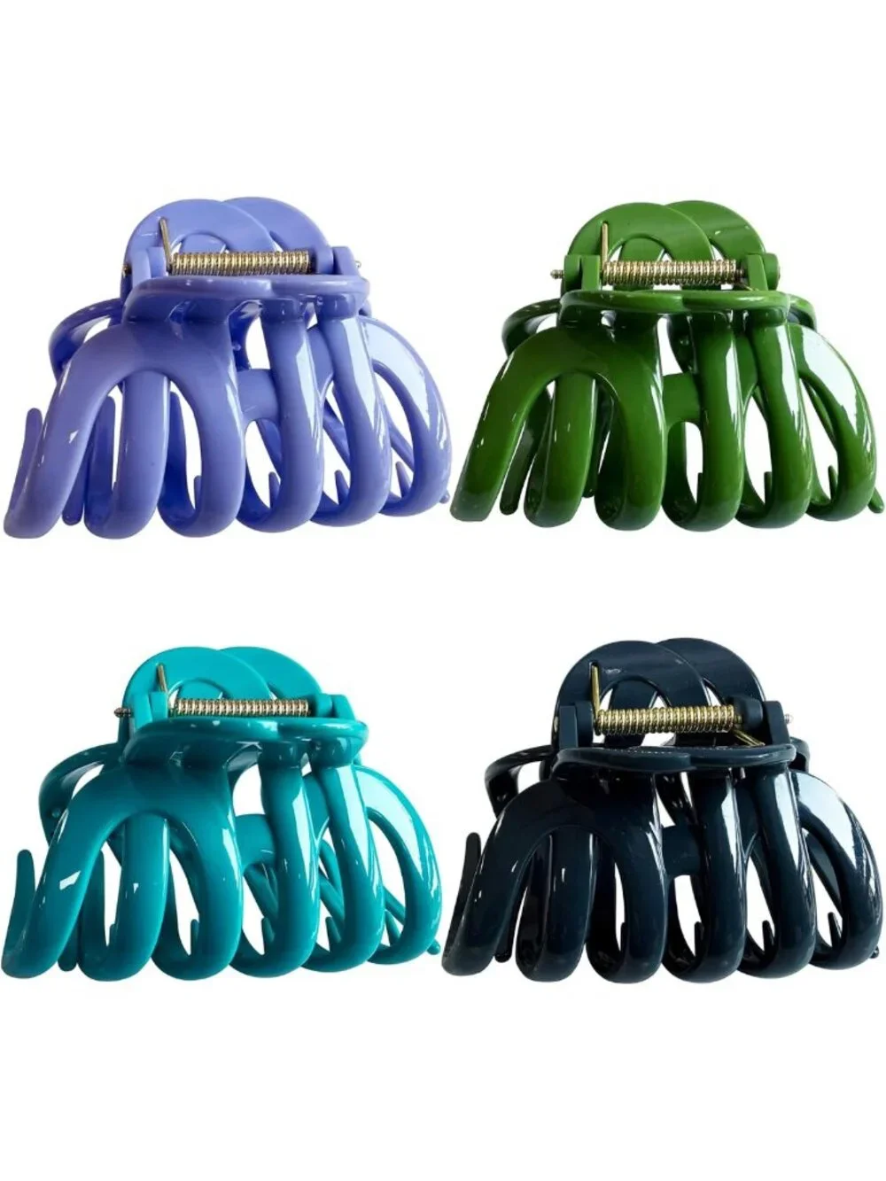 4 Pack Jumbo Claw Clips for Thick Hair - Durable Octopus Hair Accessories Set